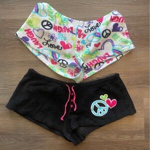 SO Colorful Peace and Love Pajama Shorts Set